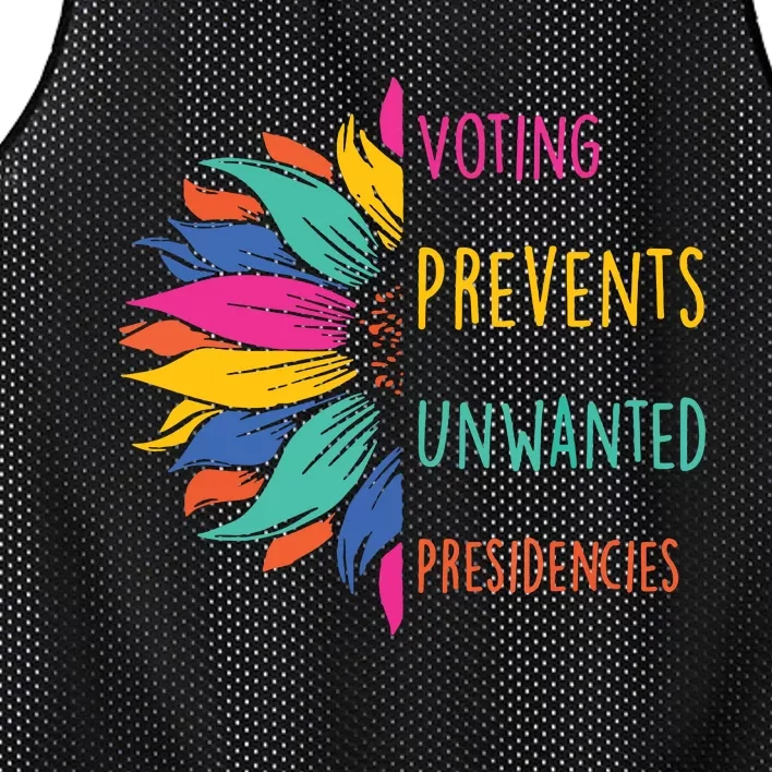 Voting Prevents Unwanted Presidencies Mesh Reversible Basketball Jersey Tank