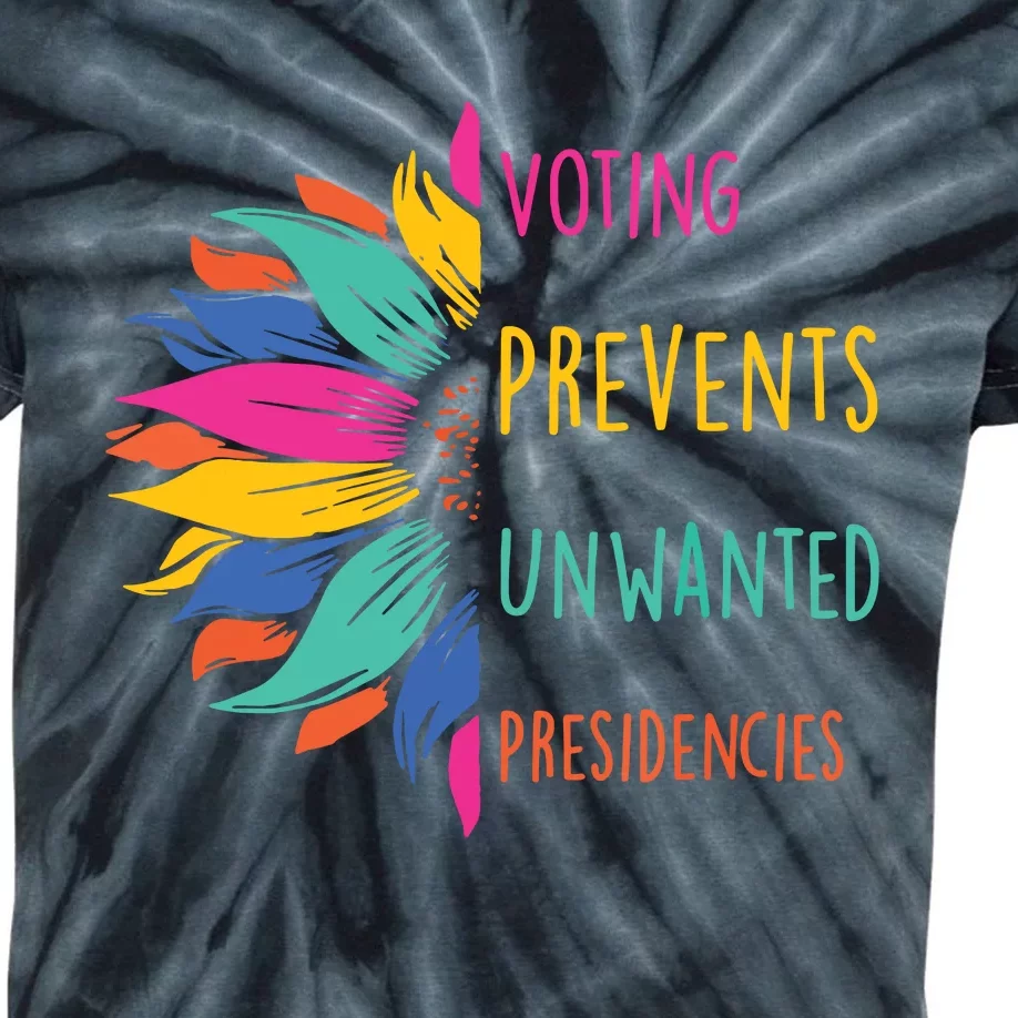 Voting Prevents Unwanted Presidencies Kids Tie-Dye T-Shirt