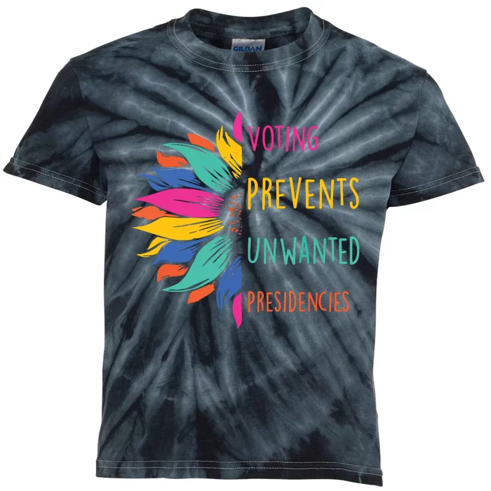 Voting Prevents Unwanted Presidencies Kids Tie-Dye T-Shirt