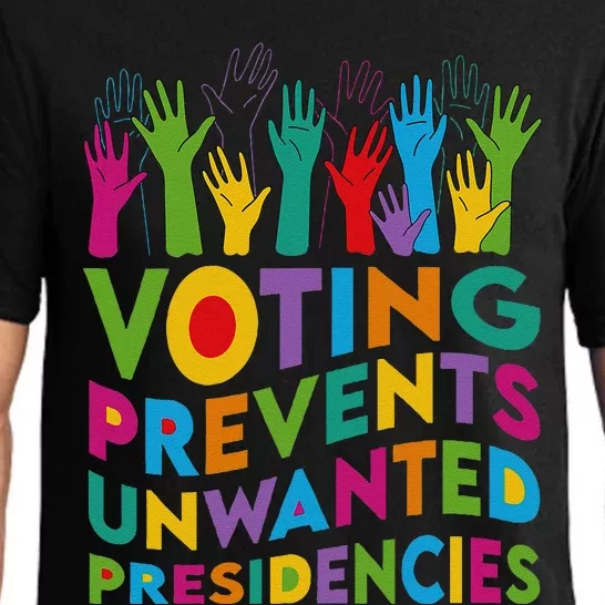 Voting Prevents Unwanted Presidencies Harris Walz 2024 Funny Pajama Set