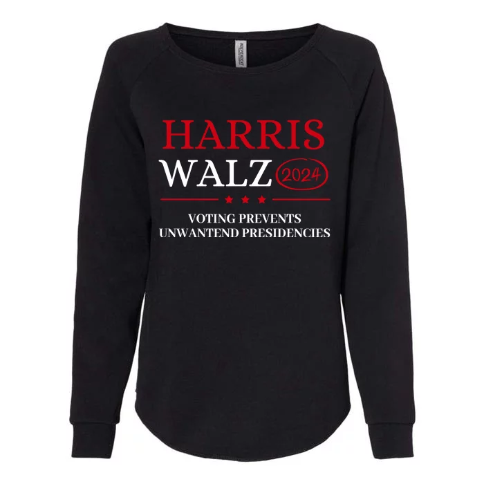 Voting Prevents Unwanted Presidencies Womens California Wash Sweatshirt