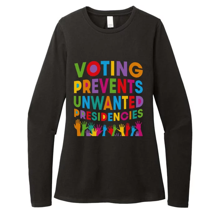 Voting Prevents Unwanted Presidencies Womens CVC Long Sleeve Shirt