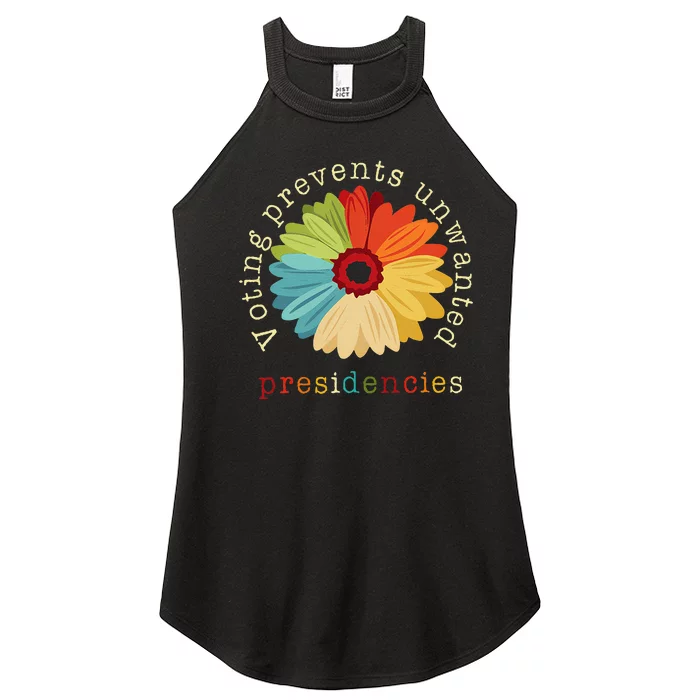 Voting Prevents Unwanted Presidencies Gift Women’s Perfect Tri Rocker Tank