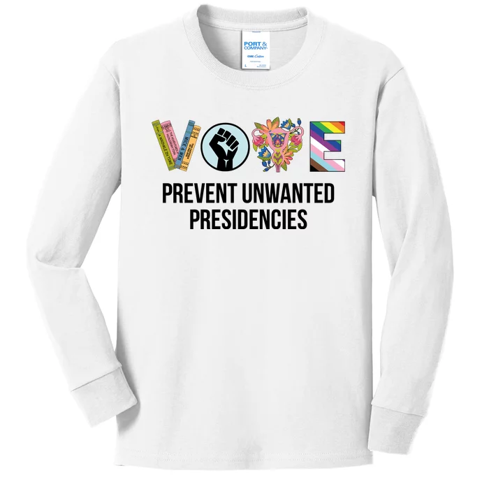 Vote Prevent Unwanted Presidencies Kids Long Sleeve Shirt