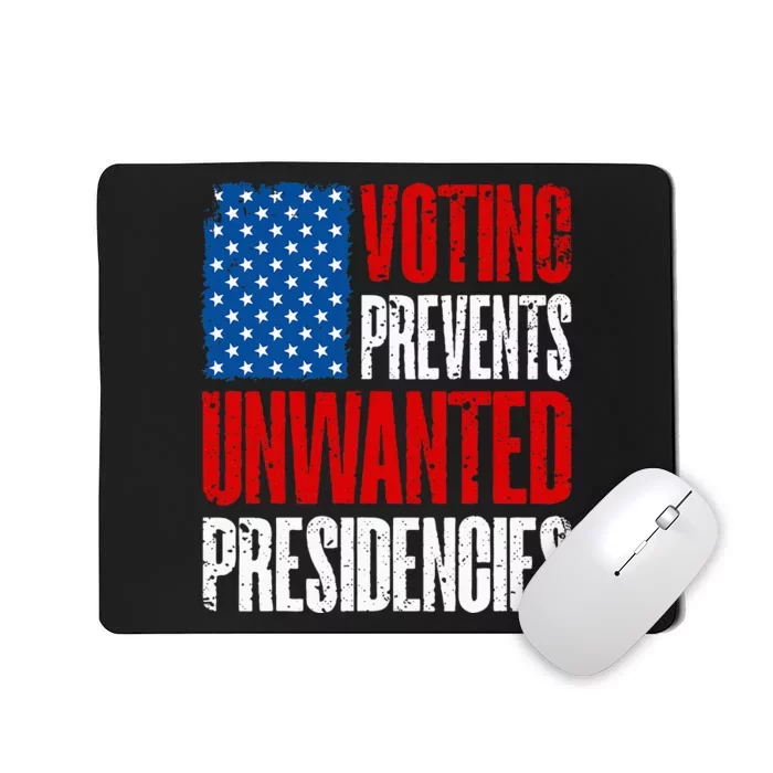 Voting Prevents Unwanted Presidencies America 2024 Vintage Mousepad