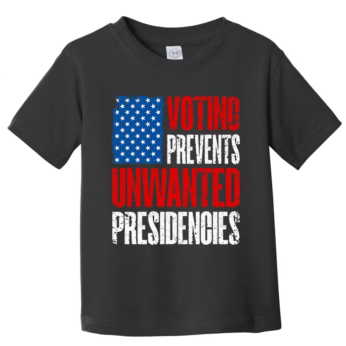 Voting Prevents Unwanted Presidencies America 2024 Vintage Toddler T-Shirt