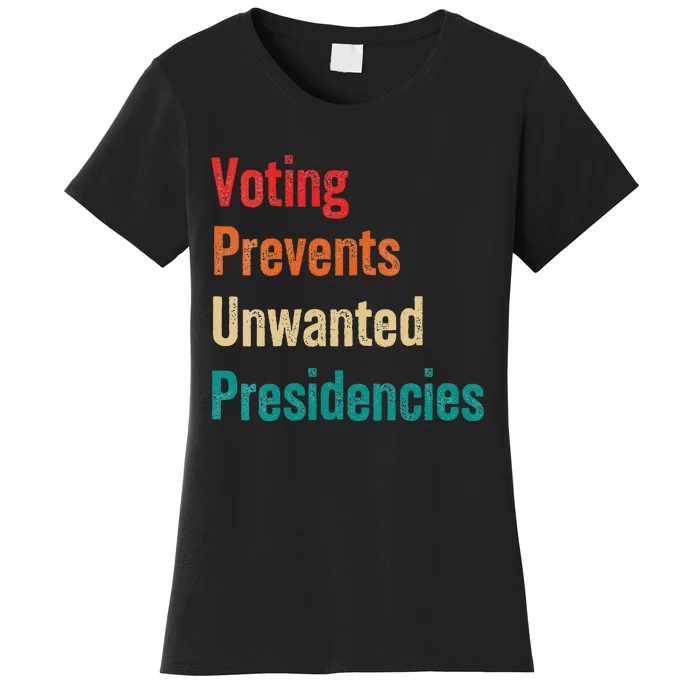 Voting Prevents Unwanted Presidencies 2024 Women's T-Shirt