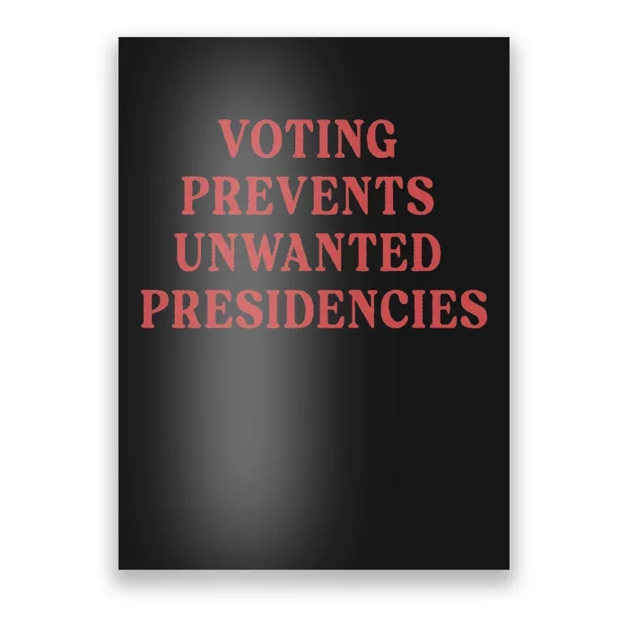 Voting Prevents Unwanted Presidencies Poster