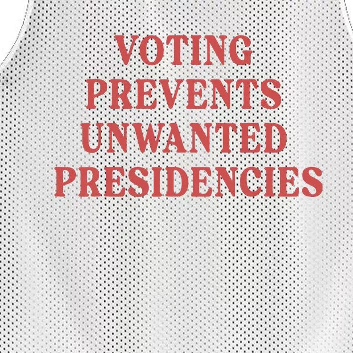 Voting Prevents Unwanted Presidencies Mesh Reversible Basketball Jersey Tank