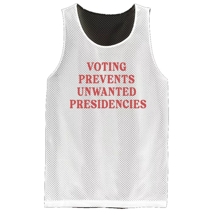 Voting Prevents Unwanted Presidencies Mesh Reversible Basketball Jersey Tank