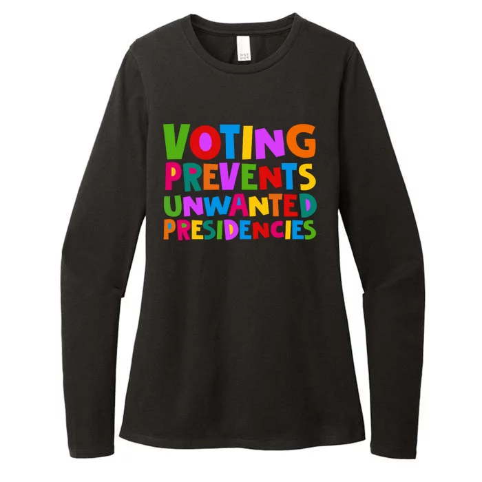 Voting Prevents Unwanted Presidencies Womens CVC Long Sleeve Shirt