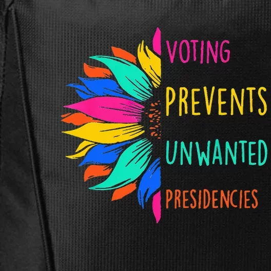 Voting Prevents Unwanted Presidencies Sunflower City Backpack