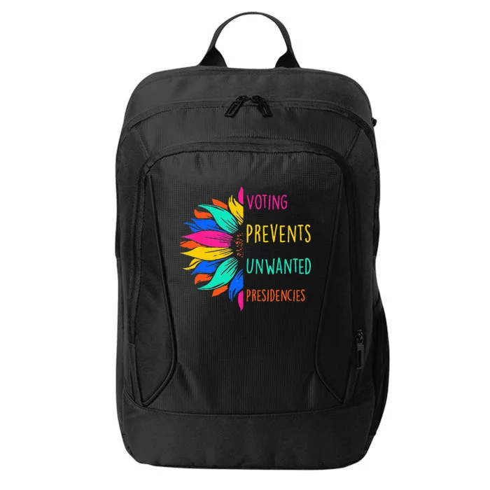 Voting Prevents Unwanted Presidencies Sunflower City Backpack