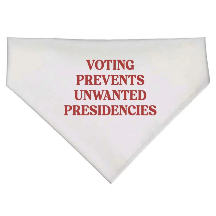 Voting Prevents Unwanted Presidencies USA-Made Doggie Bandana