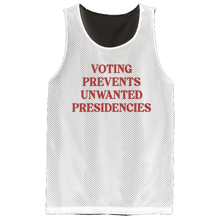 Voting Prevents Unwanted Presidencies Mesh Reversible Basketball Jersey Tank