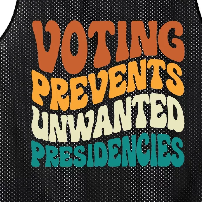 Voting Prevents Unwanted Presidencies Mesh Reversible Basketball Jersey Tank