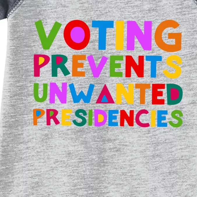 Voting Prevents Unwanted Presidencies Infant Baby Jersey Bodysuit