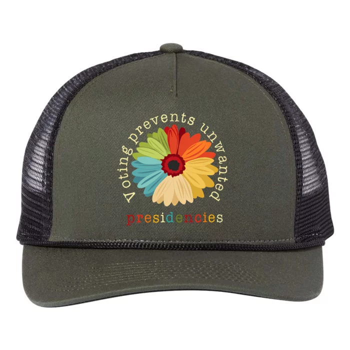 Voting Prevents Unwanted Presidencies Retro Rope Trucker Hat Cap