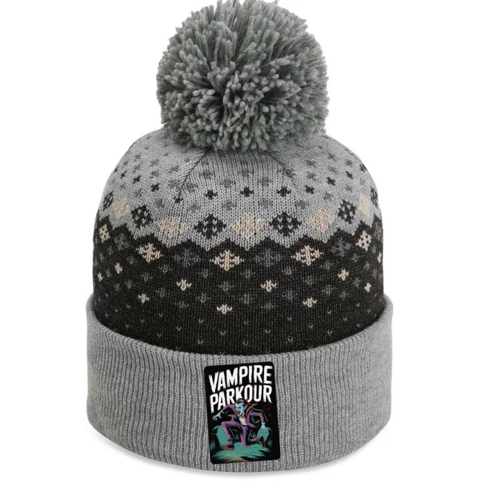 Vampire Parkour Urban Style Flow Athlete Halloween The Baniff Cuffed Pom Beanie