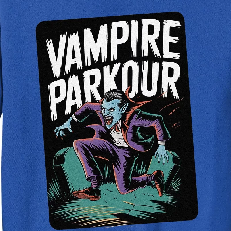 Vampire Parkour Urban Style Flow Athlete Halloween Tall Sweatshirt