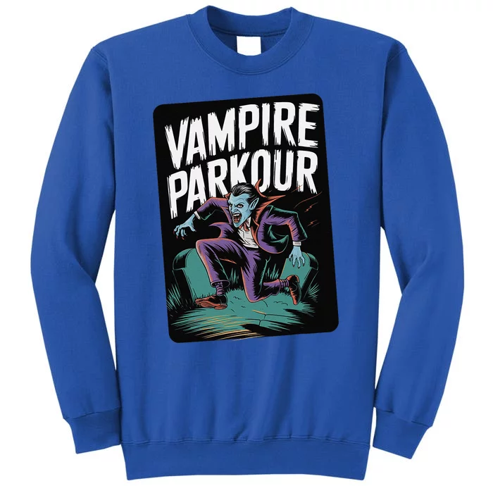 Vampire Parkour Urban Style Flow Athlete Halloween Tall Sweatshirt