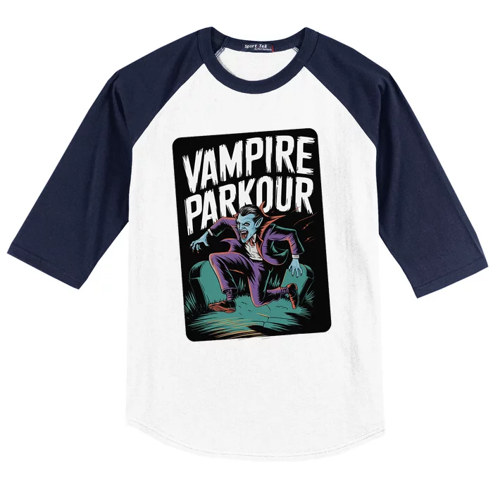 Vampire Parkour Urban Style Flow Athlete Halloween Baseball Sleeve Shirt