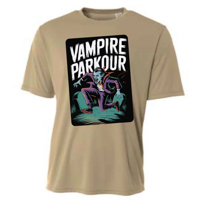 Vampire Parkour Urban Style Flow Athlete Halloween Cooling Performance Crew T-Shirt