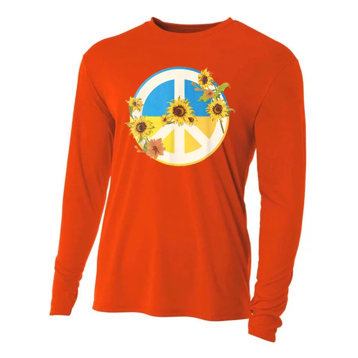 Vintage Peace Ukraine Sunflower Cooling Performance Long Sleeve Crew