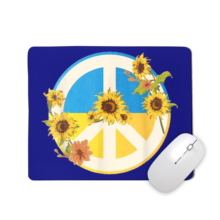Vintage Peace Ukraine Sunflower Mousepad