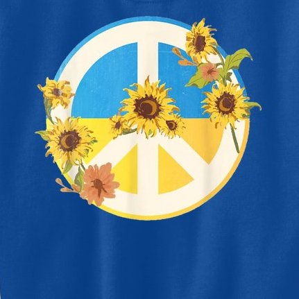 Vintage Peace Ukraine Sunflower Kids Sweatshirt