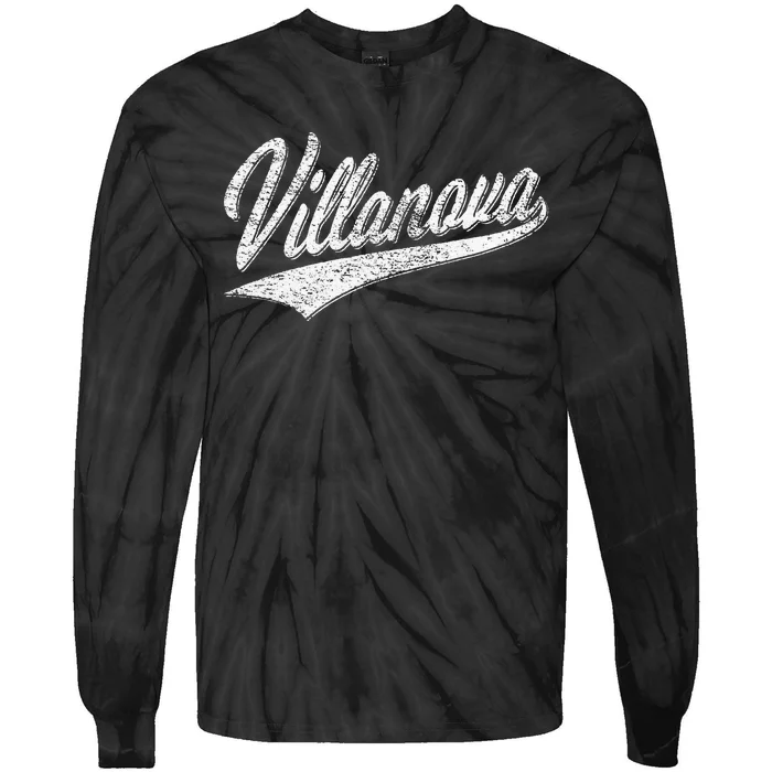 VILLANOVA PENNSYLVANIA VARSITY SCRIPT JERSEY STYLE Tie-Dye Long Sleeve Shirt