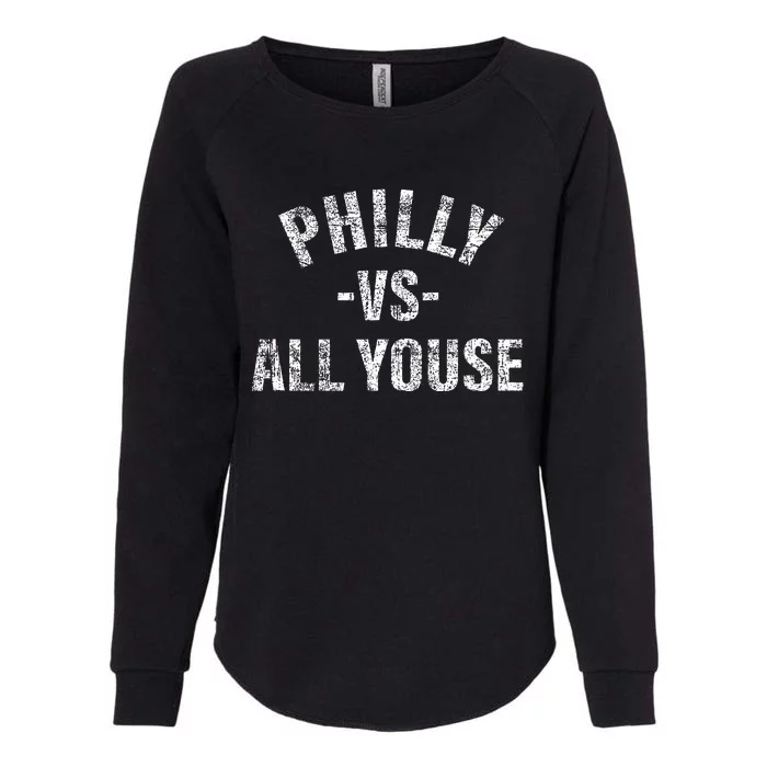 Vintage Philly vs All Youse Funny Philadelphia slang retro Womens California Wash Sweatshirt