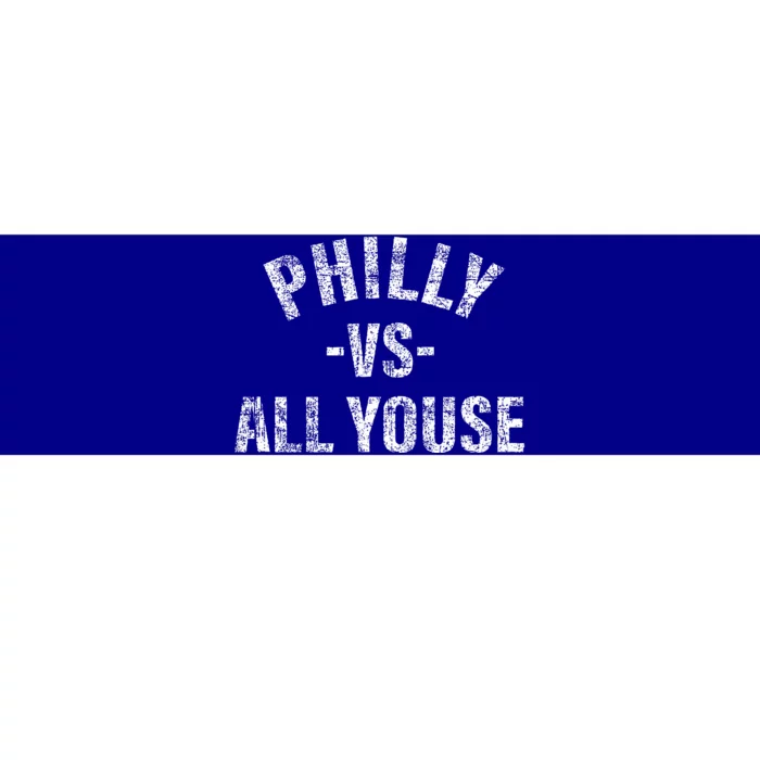 Vintage Philly vs All Youse Funny Philadelphia slang retro Bumper Sticker