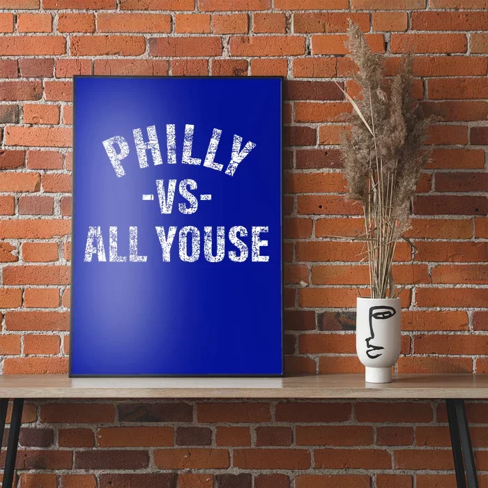 Vintage Philly vs All Youse Funny Philadelphia slang retro Poster