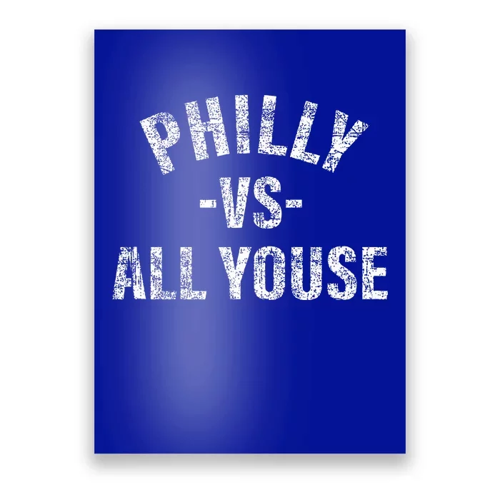 Vintage Philly vs All Youse Funny Philadelphia slang retro Poster