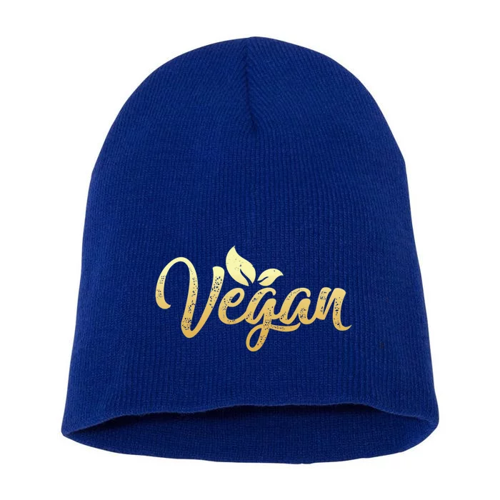 Vegan Power Vegetarian Be Veggie Vegan Gift Short Acrylic Beanie