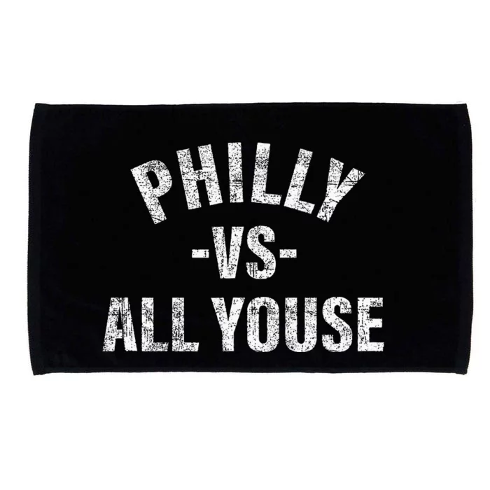 Vintage Philly vs All Youse Funny Philadelphia slang retro Microfiber Hand Towel