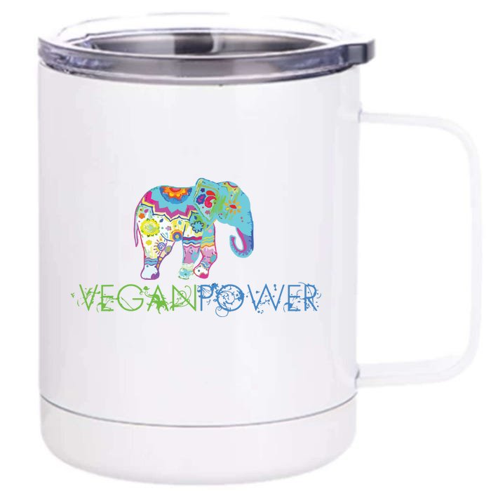 Vegan Power Vegan Shirts Vegan Activism Vegan Shirts Front & Back 12oz Stainless Steel Tumbler Cup