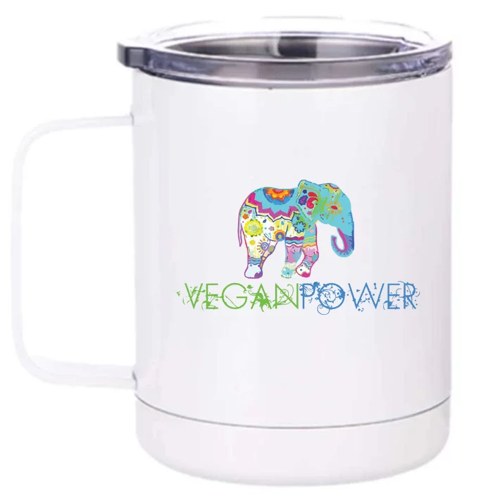 Vegan Power Vegan Shirts Vegan Activism Vegan Shirts Front & Back 12oz Stainless Steel Tumbler Cup