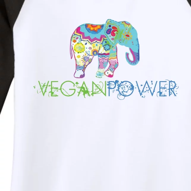 Vegan Power Vegan Shirts Vegan Activism Vegan Shirts Women's Tri-Blend 3/4-Sleeve Raglan Shirt