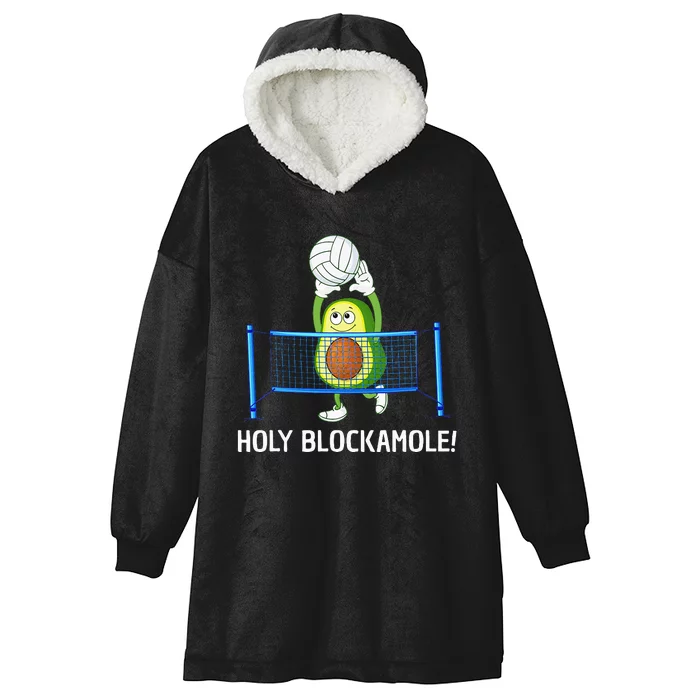 Volleyball Players Hooded Wearable Blanket