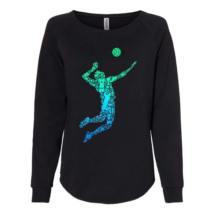 Volleyball Player Womens California Wash Sweatshirt