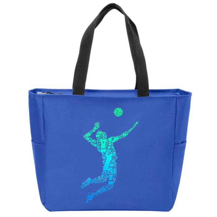 Volleyball Player Zip Tote Bag