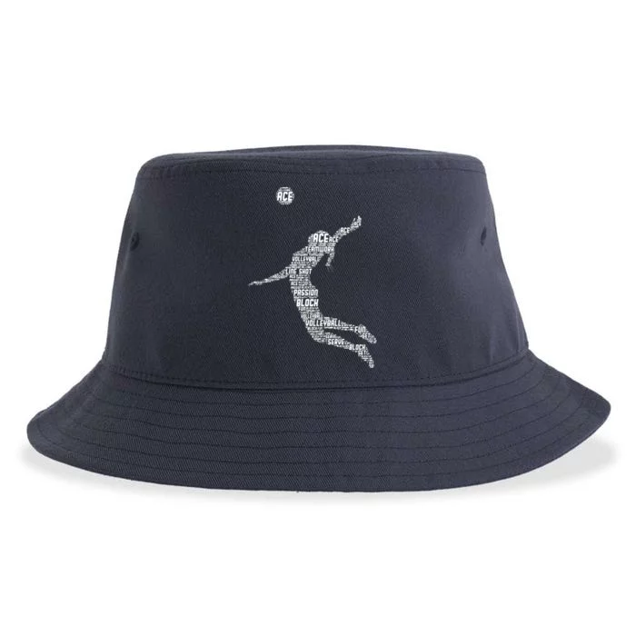 Volleyball Player Sustainable Bucket Hat