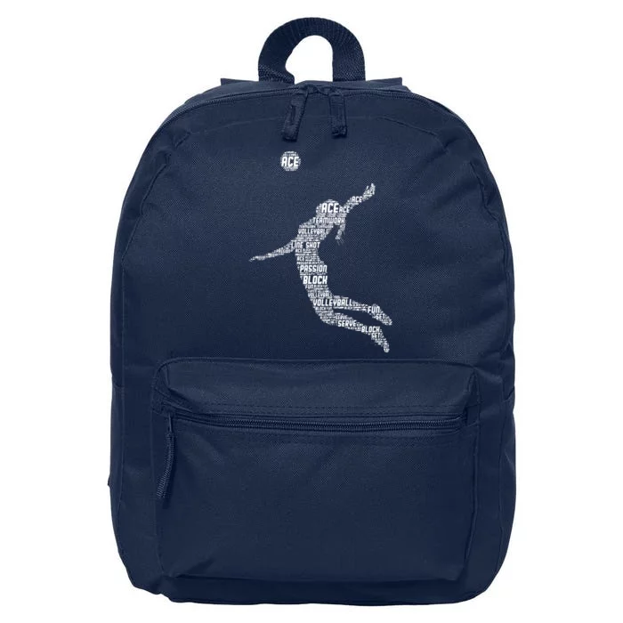 Volleyball Player 16 in Basic Backpack