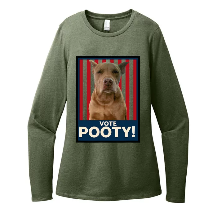 Vote Pooty Womens CVC Long Sleeve Shirt