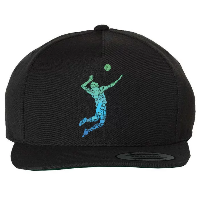 Volleyball Player Wool Snapback Cap