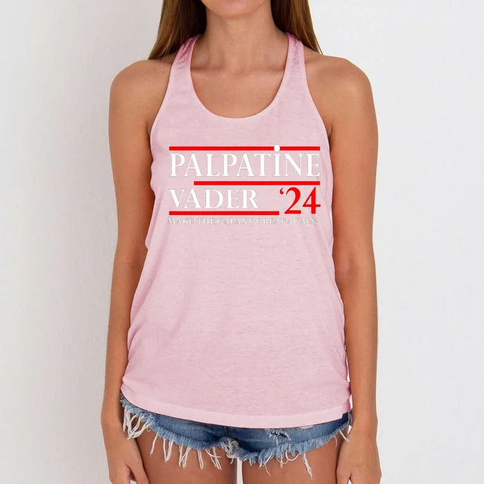 Vote Palpatine Vader In 2024 Women's Knotted Racerback Tank