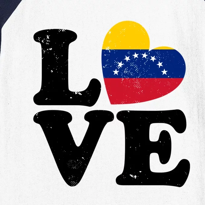 Venezuela Proud Venezuela Flag Love Heart Gift Baseball Sleeve Shirt