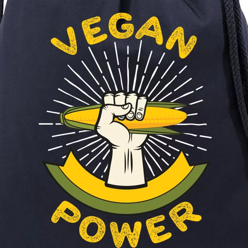 Vegan Power Veggie Vegetarian Healthy Eating Gift Drawstring Bag